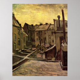 Póster Backyards of Old Houses de Vincent van Gogh