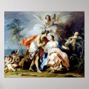 Poster Baco e Ariadne de Jacopo Amigoni
