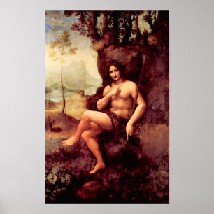 Póster Baco por Leonardo da Vinci