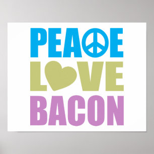 Póster Bacon do amor da paz