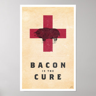Póster Bacon é a Cura