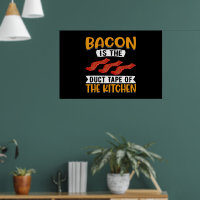 Bacon é a fita adesiva da carne de porco da cozinh