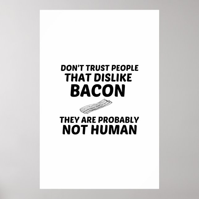 POSTER BACON NÃO GOSTA DE HUMANO (Frente)