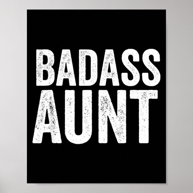 Poster Bad Aunt Gift Funny New Aunt Idea New Niece Nephew (Frente)