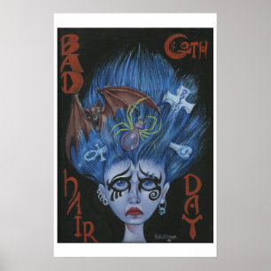 Póster Bad Goth Hair Day