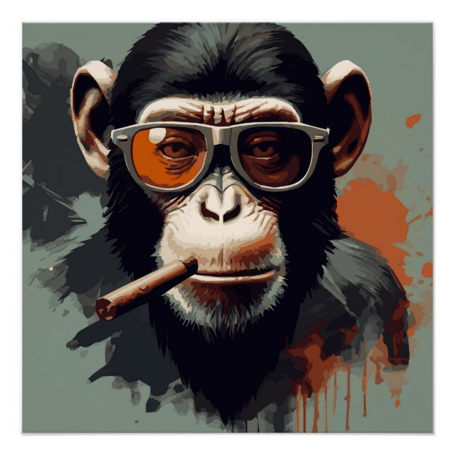 Póster Badass  Monkey (Frente)