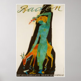 Poster Baden, Die mineralreichste therme des Schweiz,