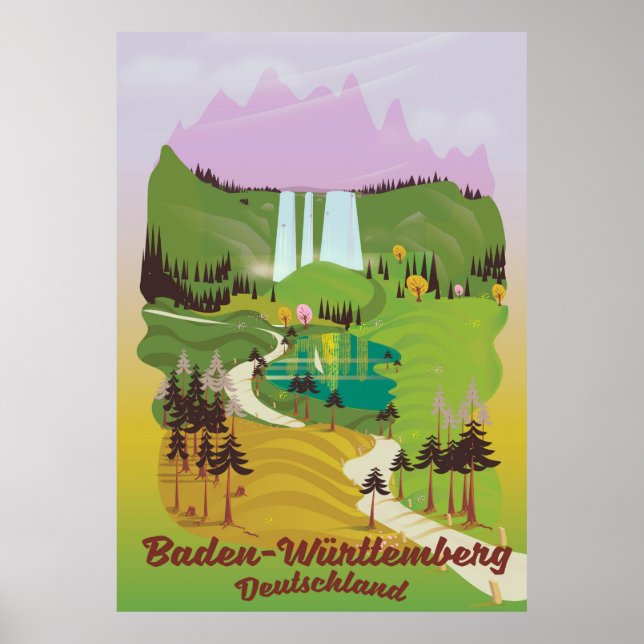 Póster Baden-Württemberg alemanha (Frente)