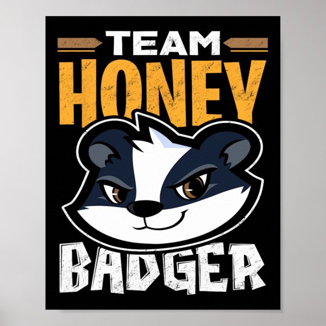 Poster Badger da Equipe - Presente do Amante de os animai (Frente)