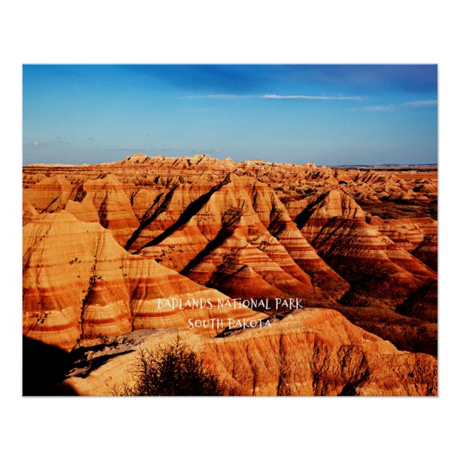 Póster Badlands National Park, Dakota do Sul (Frente)