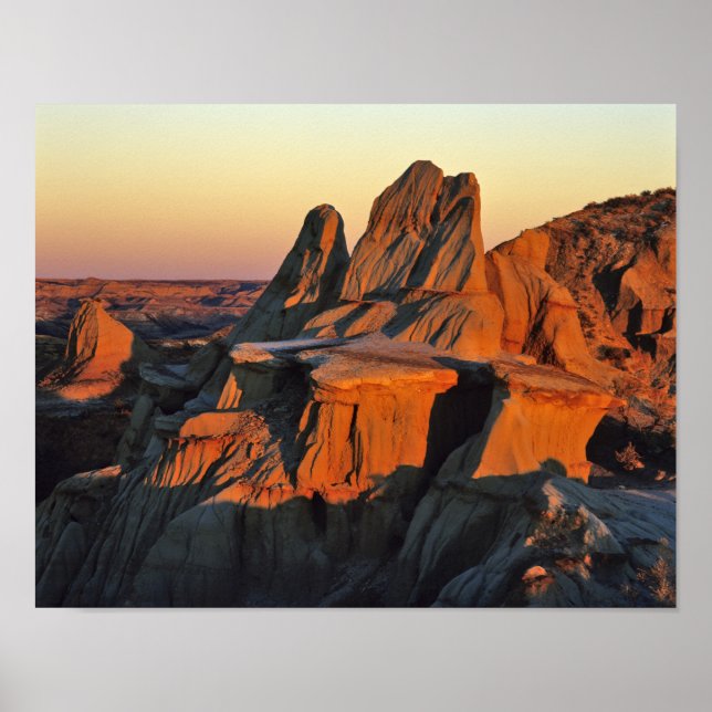 Poster Badlands no Parque Nacional de Theodore Roosevelt (Frente)