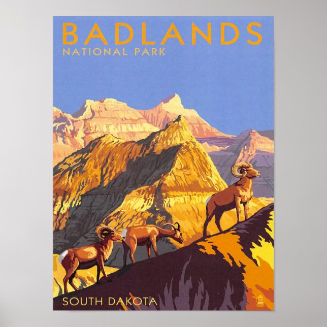 Poster Badlands - Vintage Trave (Frente)