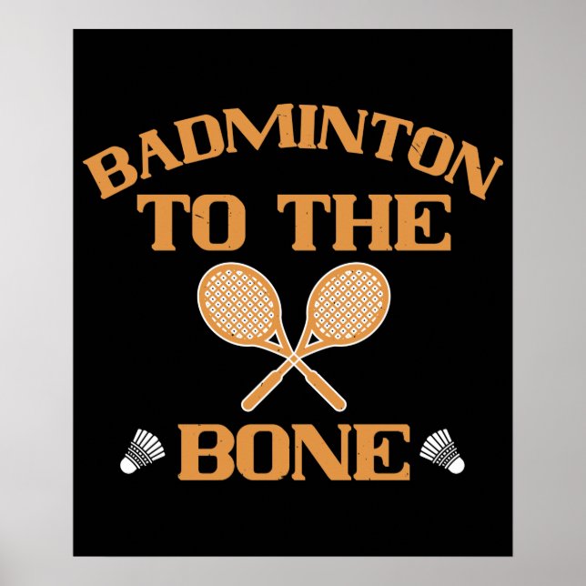 Poster Badminton - Badminton ao osso (Frente)