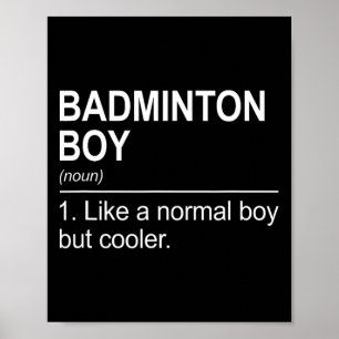 Poster Badminton Boy Noun Definition Shuttle Badminton Pl