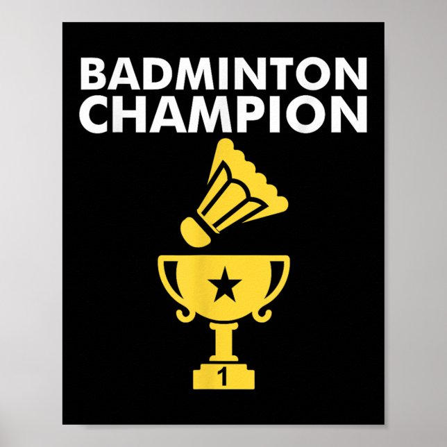 Poster Badminton Champion Birdie Apparel  (Frente)