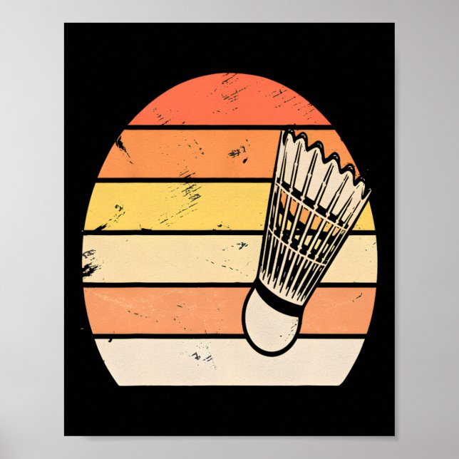 Poster Badminton do Sunset Retroativo (Frente)