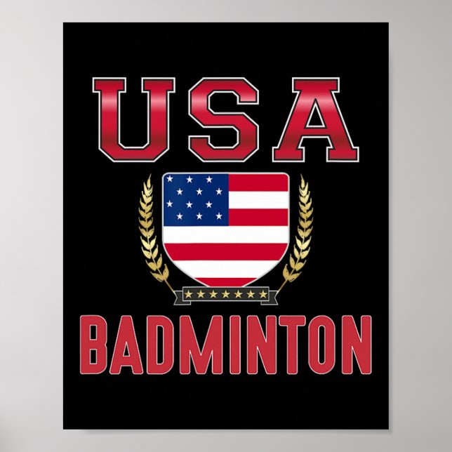 Poster Badminton dos EUA - (Frente)