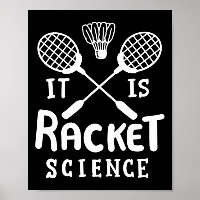 Poster Badminton É A Ciência De Racket (Frente)