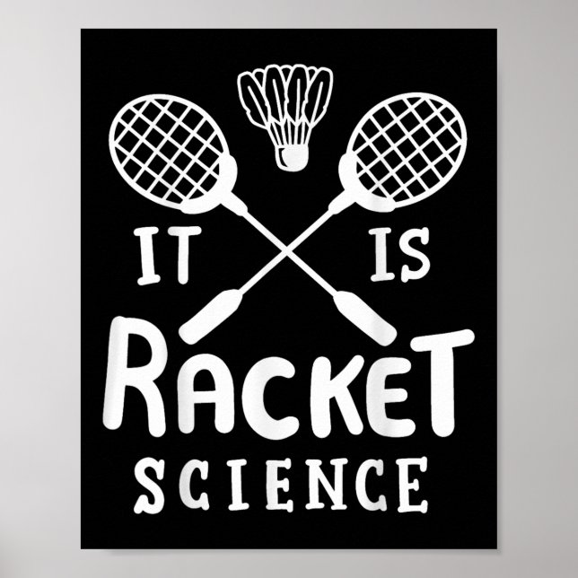 Poster Badminton É A Ciência De Racket (Frente)