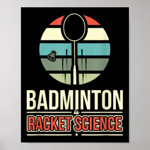 Poster Badminton é ciência de raquete