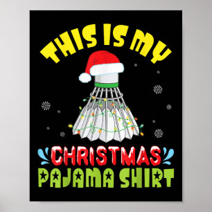 Poster Badminton E Fantasia De Papai Noel Neve Este É Meu
