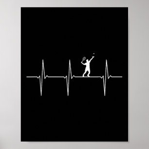 Poster Badminton Ecg Frequência Do Pulso Do Pulso Do Puls