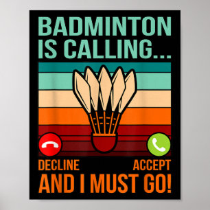 Poster Badminton Está Chamando O Treinador Gr Do Jogador