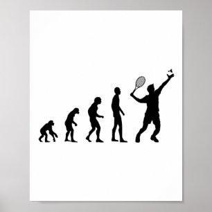 Poster Badminton Evolution Engraçado