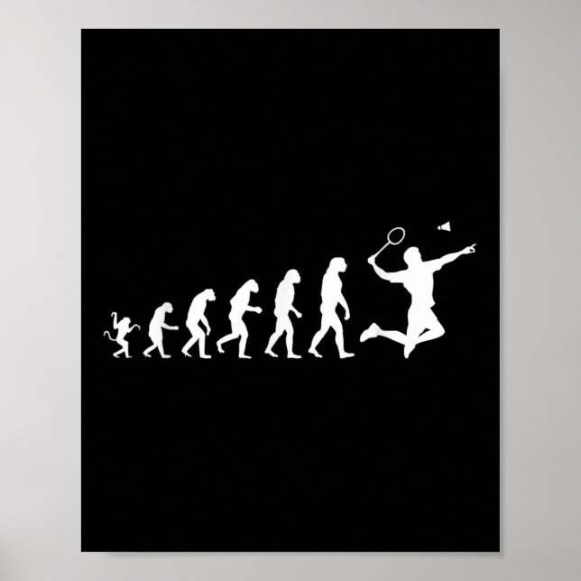 Poster Badminton For Human Evolution  (Frente)