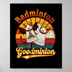 Poster Badminton Goodminton Engraçado Humor Esportivo