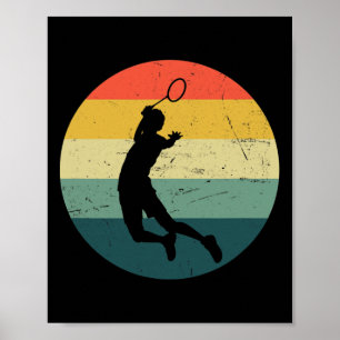 Poster Badminton, jogador de Badminton feminino