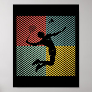 Poster Badminton Jogador do Jogo Shuttle Badminton
