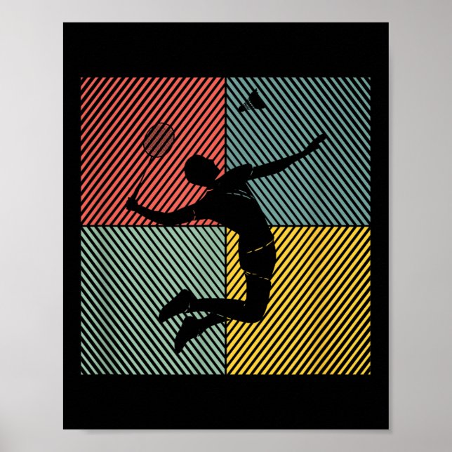 Poster Badminton Jogador do Jogo Shuttle Badminton (Frente)