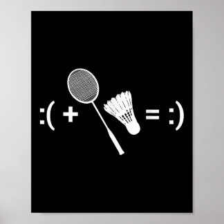 Poster Badminton Love Shuttle Racquet Sport Badminton
