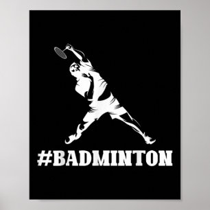 Poster Badminton Lover Engraçado do treinador do jogador