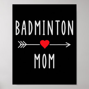 Poster Badminton Mãe Badminton Jogador Mãe Dão Um Badme E