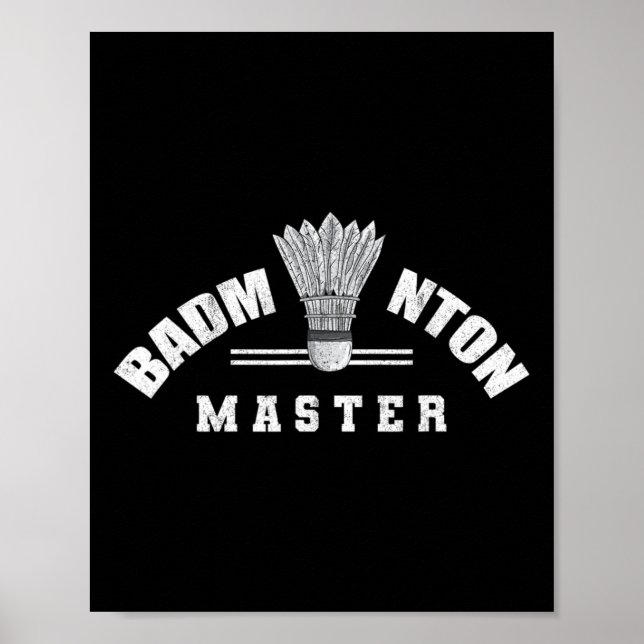 Poster Badminton Master Shuttle Birdie Badminton (Frente)
