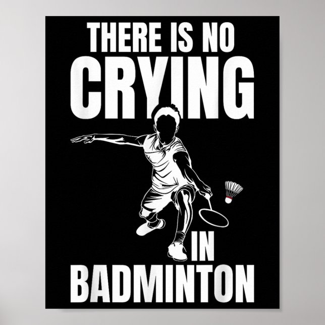 Poster Badminton Match Luck Skill Team Shuttle Coach Badm (Frente)