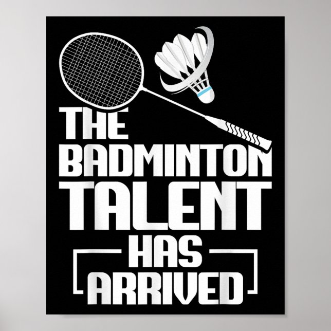 Poster Badminton Match Talent Shuttle Player Badminton  (Frente)