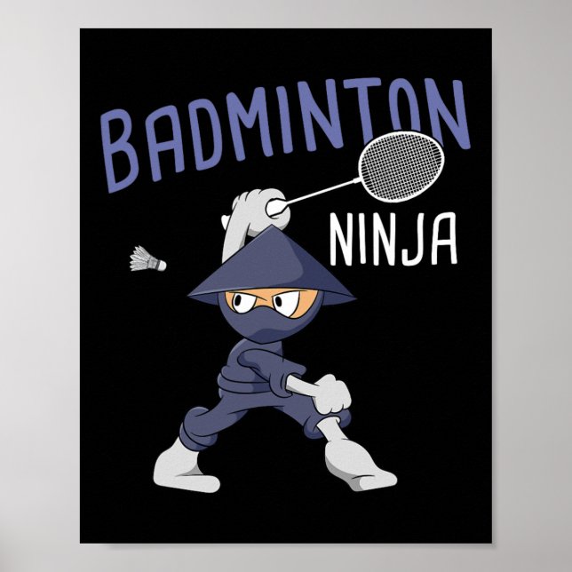 Poster Badminton Ninja Kids Shuttle Boy Badminton (Frente)