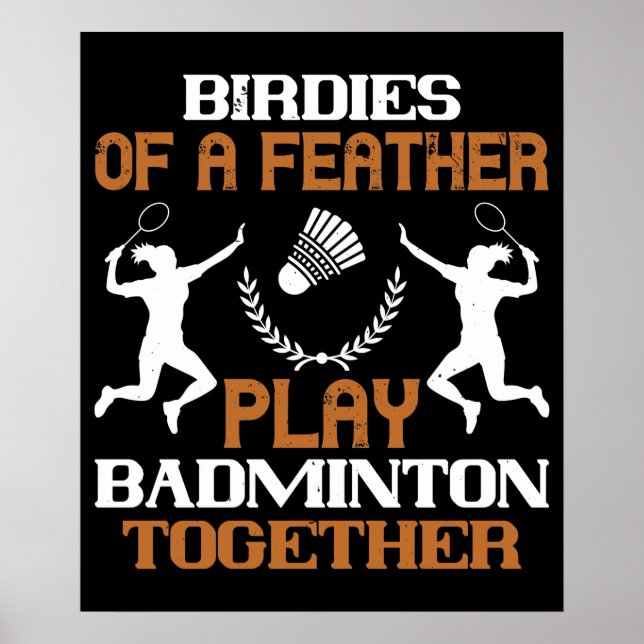 Poster Badminton - Passarinhos da mesma pena (Frente)