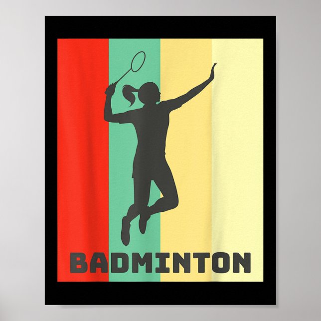 Poster Badminton Player Badminton Lover  (Frente)