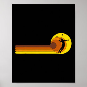 Poster Badminton-player Game Shuttle 70 Anos Vintage Mau