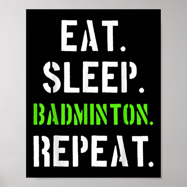 Poster Badminton Player Gift  (Frente)