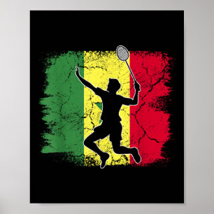 Poster Badminton Player Senegal