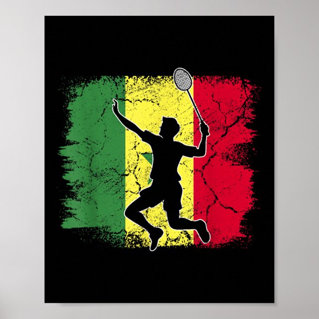 Poster Badminton Player Senegal (Frente)