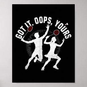 Poster Badminton Racket Conseguiu Jogador De Churrasco Ba