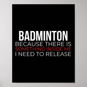 Poster Badminton Racquet Sports Feather Shuttle