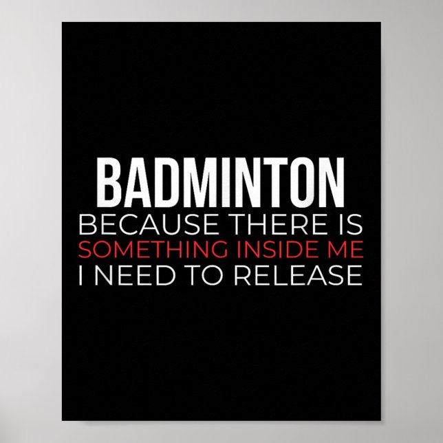 Poster Badminton Racquet Sports Feather Shuttle (Frente)