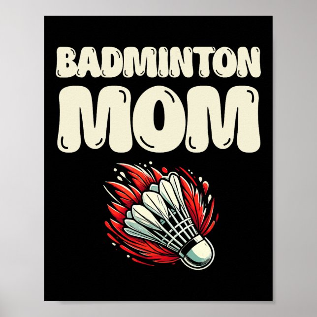 Poster Badminton reprodutor da mãe Shuttle (Frente)